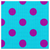 Lila auf blauem Punkte-Muster-Design Stoff (Nahaufnahme)