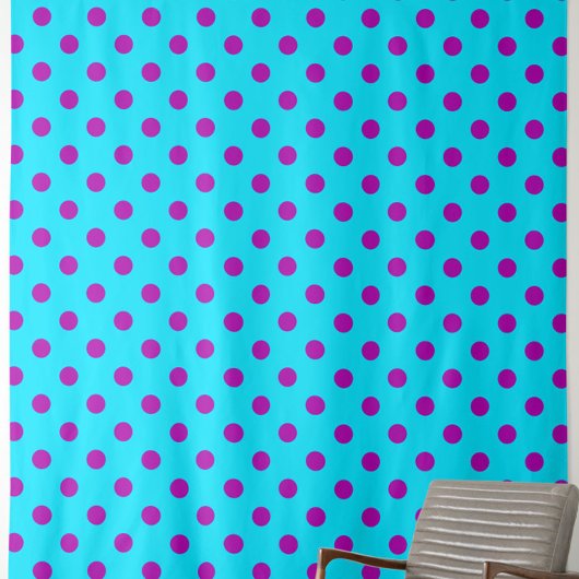 Lila auf blauem Punkte-Muster-Design Stoff