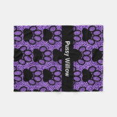 Lila auf der Lila Geparde mit dem Namen der Katze Fleecedecke (Vorderseite (Horizontal))