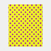 Lila auf gelben Punkten Musterdesign Fleecedecke (Vorderseite)