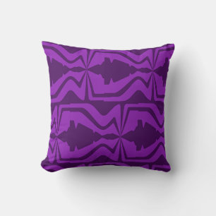 Lila auf Lila Abstrakten Sound Wave Large Tiles Kissen