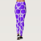 Lila auf Lila Polka Dot Leggings (Rückseite)