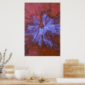 Lila auf Red Paintball Poster (Küche)