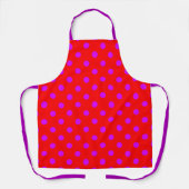 Lila auf Red Polka Dots Design Schürze (Vorderseite)