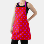 Lila auf Red Polka Dots Design Schürze (InSitu)