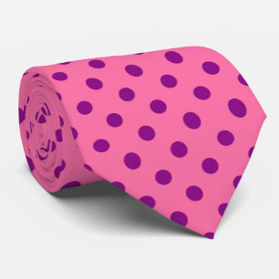 Lila auf rosa Polka Dots Design Krawatte