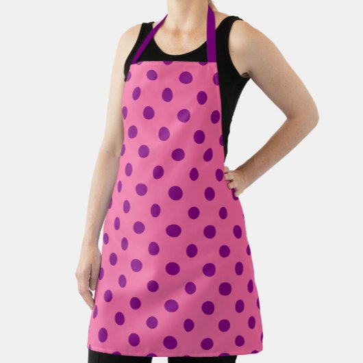 Lila auf rosa Polka Dots Design Schürze