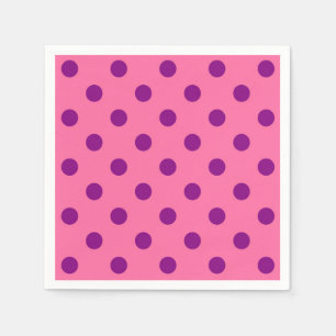 Lila auf rosa Polka Dots Design Serviette