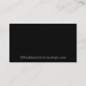 Lila auf Schwarz Visitenkarte (Rückseite)