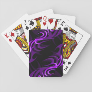 Lila auf schwarzen "Rauch" Spielkarten