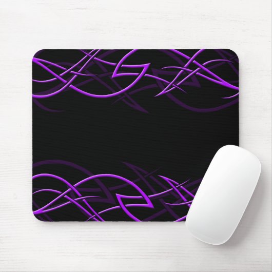 Lila auf schwarzer "Eleganz" Mousepad (Mit Mouse)