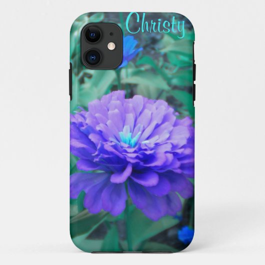 Lila auf Türkis Zinnia iPhone 5 Fall Case-Mate iPhone Hülle (Rückseite)