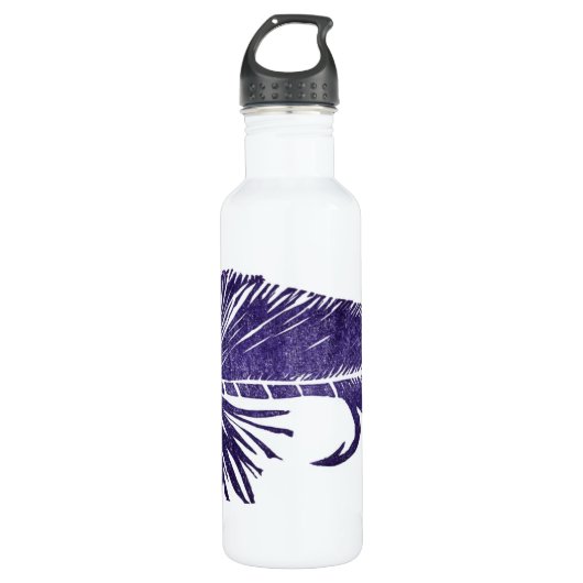 "Lila auf White Matuka" Streamer Fly" Flasche Trinkflasche (Vorderseite)