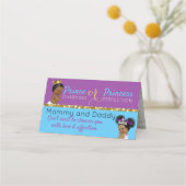 Lila Aufdeckung des afrikanischen Geschlechts | Bl Platzkarte (Rückseite)