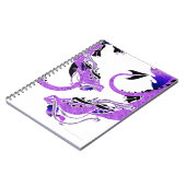 Lila aufgerollter Drache Notizblock (Linke Seite)