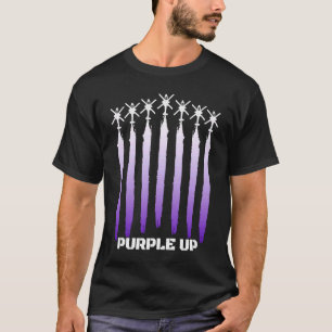 Lila aufgerüstete Hubschrauber Monat der militäris T-Shirt