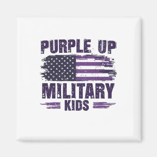 Lila aufgewachsene militärische Kinder Awreness Mo Magnet