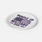 Lila aufgewachsene militärische Kinder Awreness Mo Pappteller (Schrägansicht)