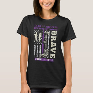 Lila aufgewachsene militärische Kinder Land der fr T-Shirt