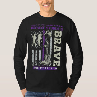 Lila aufgewachsene militärische Kinder Land der fr T-Shirt