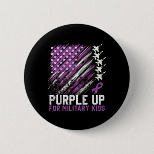 Lila aufgewachsene Militärkinder Monat Militärkind Button