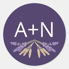 Lila Aufkleber für Lavender und Weizen