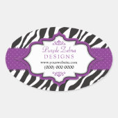 Lila Aufkleber für Zebra-Werbebänder (Vorderseite)