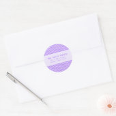 Lila Aufkleber für Zickzack Papiertexte (Umschlag)