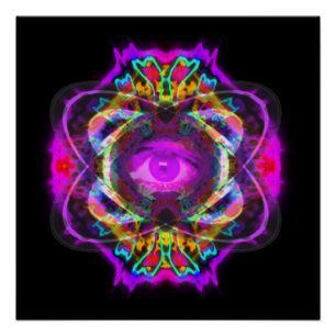 Lila Auge des Saturns Poster