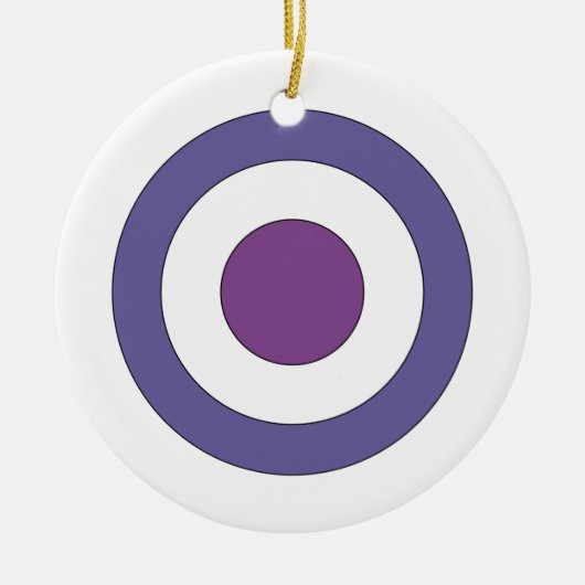 Lila Auge Keramik Ornament (Vorne)