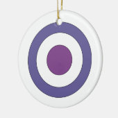 Lila Auge Keramik Ornament (Links)