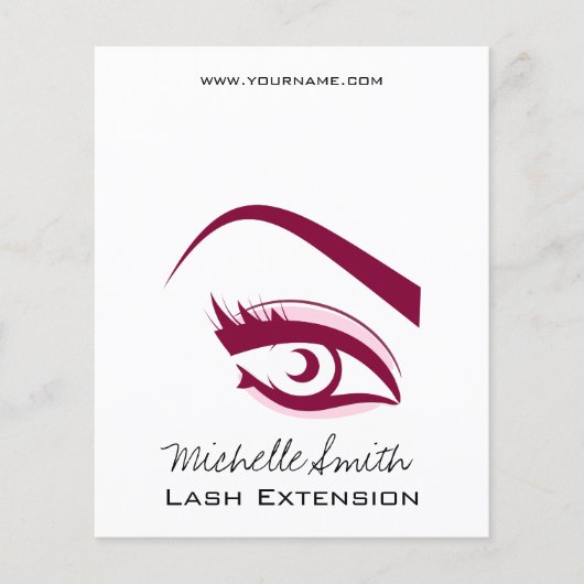 Lila Auge lange Eyelashes Flyer (Vorne)