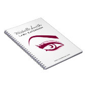 Lila Auge lange Eyelashes Notizblock (Rechte Seite)