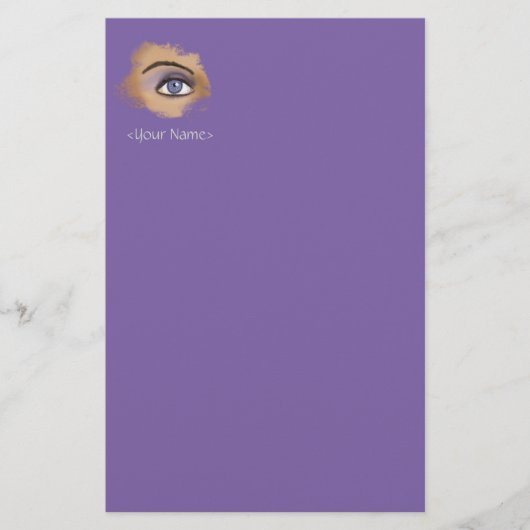 Lila Augenbrauen Briefpapier (Vorderseite)