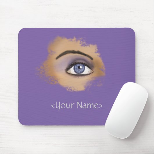 Lila Augenbrauen Mousepad (Mit Mouse)