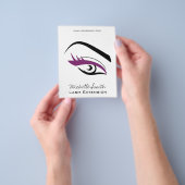 Lila Augenlider Lash Verlängerungssymbol Flyer (Gruppe)