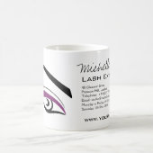 Lila Augenlider Lash Verlängerungssymbol Kaffeetasse (Mittel)