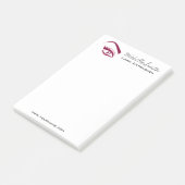 Lila Augenlider Lash Verlängerungssymbol Post-it Klebezettel (angewinkelt)