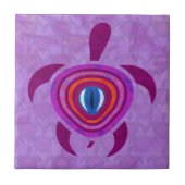 Lila Augenschildkröte Fliese (Vorderseite)