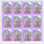 lila Aura-Buddha Aufkleber (Blatt)