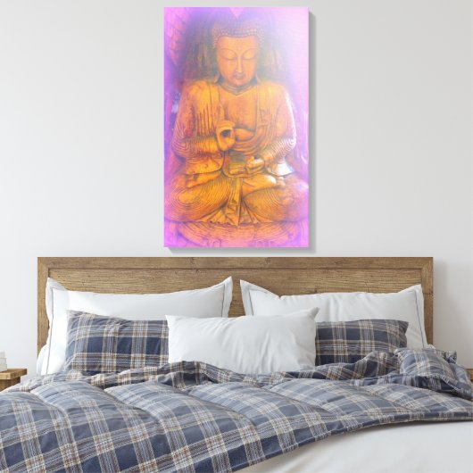 lila Aura Buddha gewickelt Leinwand (Insitu (Schlafzimmer))