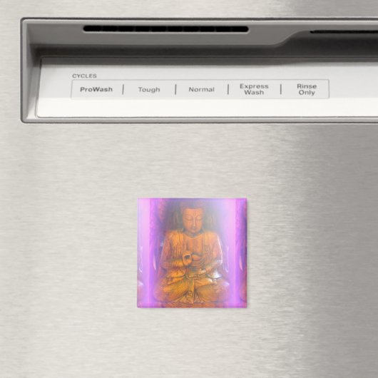lila Aura-Buddha-Magnet Magnet (In Situ (Geschirrspüler))