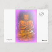 lila Aura Buddha Postkarte (Rückseite)