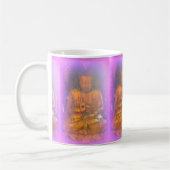 lila Aura serene sitzender Buddhas Kaffee Tasse (Links)