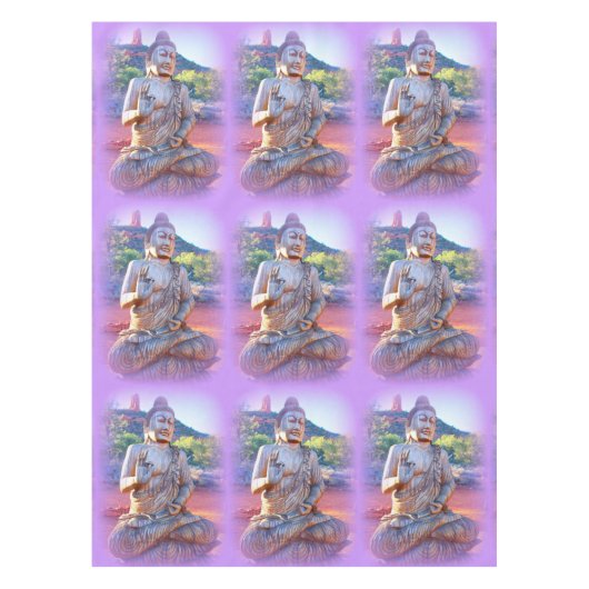 lila Aura vermittelt Buddhas Tischdecke (Vorderseite)