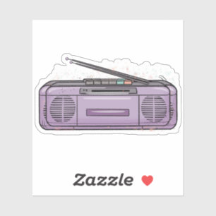 Lila Auslegerbox Aufkleber