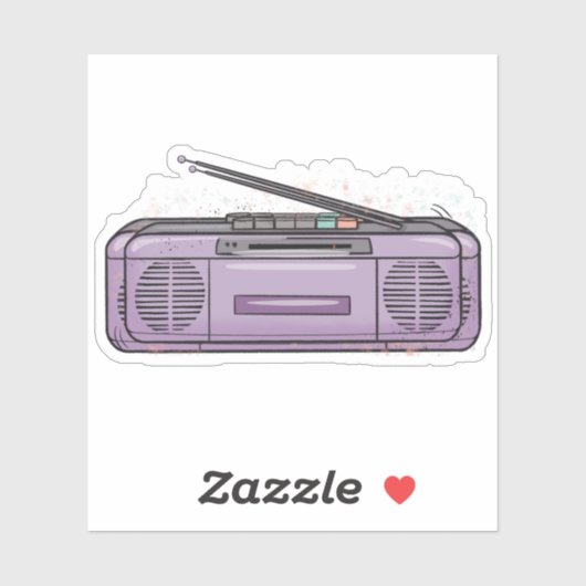 Lila Auslegerbox Aufkleber (Blatt)