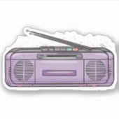 Lila Auslegerbox Aufkleber (Vorderseite)