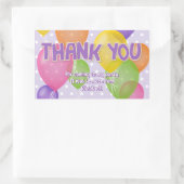 lila Ausschnitt-Cookies Ballons Geburtstag vielen Rechteckiger Aufkleber (Tasche)