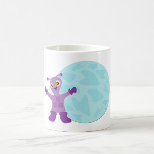 Lila Außerirdischer Kaffeetasse